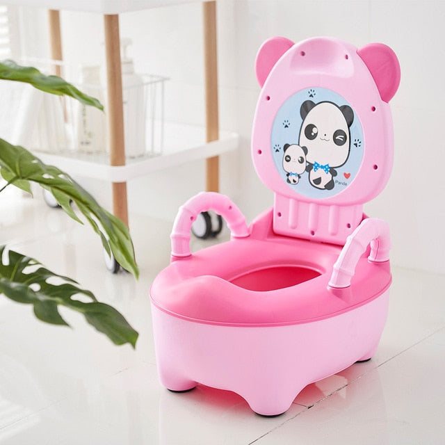 Baby Potty Training Toilet Seat Portable Baby Pot For Children Potty Comfortable Backrest Cartoon Pots Little Girl Toilet Bedpan