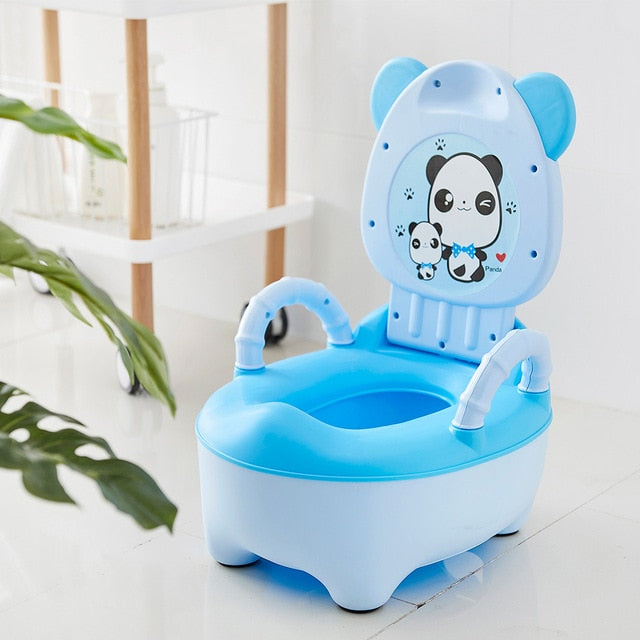 Baby Potty Training Toilet Seat Portable Baby Pot For Children Potty Comfortable Backrest Cartoon Pots Little Girl Toilet Bedpan