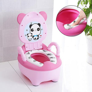 Baby Potty Training Toilet Seat Portable Baby Pot For Children Potty Comfortable Backrest Cartoon Pots Little Girl Toilet Bedpan