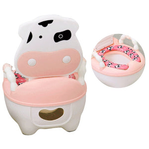 Baby Potty Training Toilet Seat Portable Baby Pot For Children Potty Comfortable Backrest Cartoon Pots Little Girl Toilet Bedpan