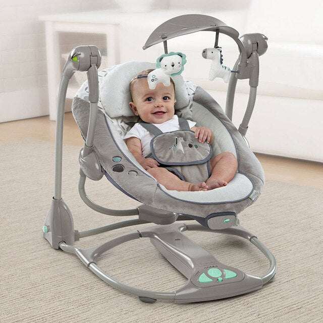 Newborn Baby Multi-function Music Electric Swing Sleeping Comfort Cradle Foldable Shaker Rocking Chair With Comfort Cushion