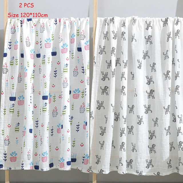 4 Pcs/Lot 100% Cotton Flannel Receiving Baby Blanket Soft Baby Muslin Diapers Newborn Swaddle Blanket Muslin Swaddle 76*76 CM