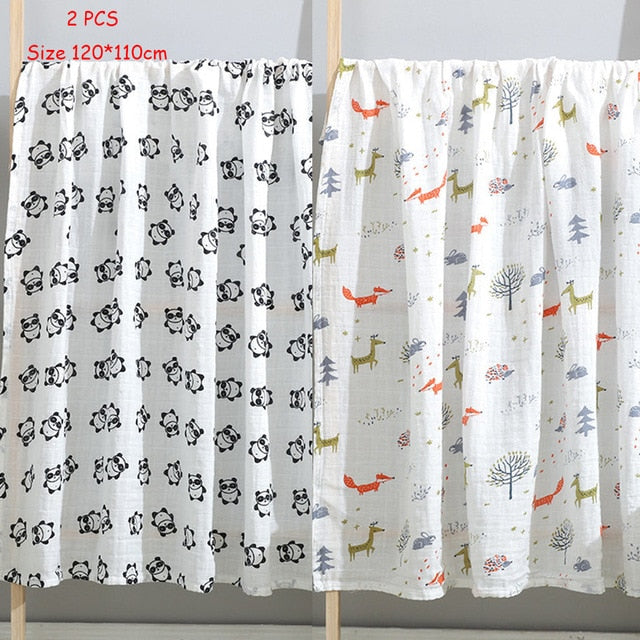 4 Pcs/Lot 100% Cotton Flannel Receiving Baby Blanket Soft Baby Muslin Diapers Newborn Swaddle Blanket Muslin Swaddle 76*76 CM