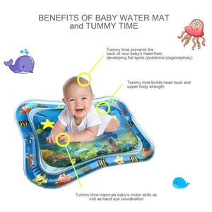 Baby Kids Water Play Mat Inflatable Infant Tummy Time Playmat Toddler for Baby Fun Activity Play Center Baby Toddler Toys