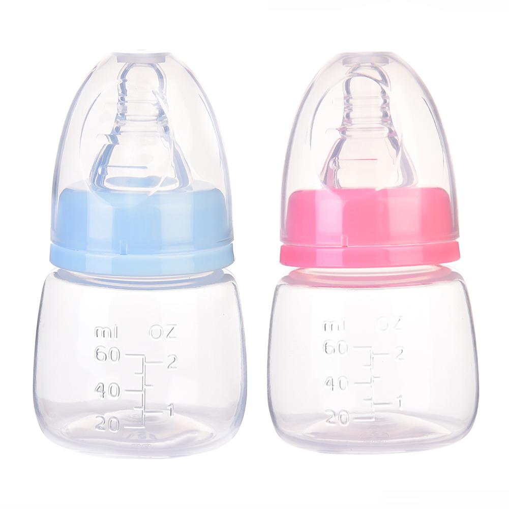 Infant Baby Mini Portable Feeding Nursing Bottle BPA Free Safe Newborn Kids Nursing Care Feeder Fruit Juice Milk Bottles 60ML