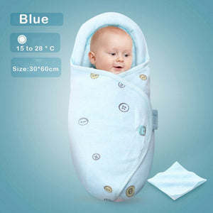 0-8M Newborn Baby Cotton Blanket Swaddle Cute Cartoon Toddler Winter Warm Sleeping Bags Sleep Sack Little Baby Stroller Wrap