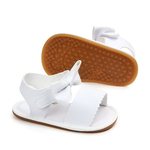 Fashion Newborn Infant Baby Girls Princess Shoes Bowknot Toddler Summer Sandals PU Non-slip Shoes 0-18M