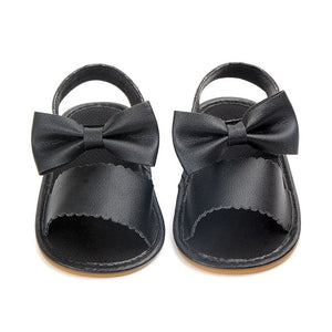 Fashion Newborn Infant Baby Girls Princess Shoes Bowknot Toddler Summer Sandals PU Non-slip Shoes 0-18M