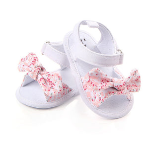 Fashion Newborn Infant Baby Girls Princess Shoes Bowknot Toddler Summer Sandals PU Non-slip Shoes 0-18M