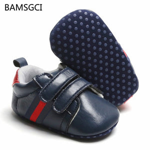 New Fashion patch White blue newborn baby boy girl shoes Casual soft bottom non-slip breathable Infant toddler shoes 0-18 months