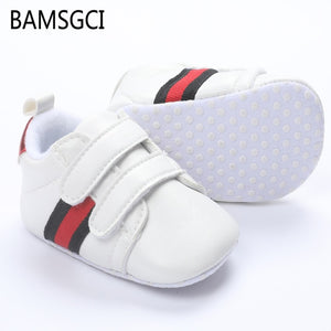 New Fashion patch White blue newborn baby boy girl shoes Casual soft bottom non-slip breathable Infant toddler shoes 0-18 months