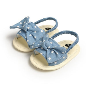 Newborn Baby Girls Shoes Bow Breathable Anti-Slip Summer Shoes Sandals Toddler Soft Soled First Walkers Shoe