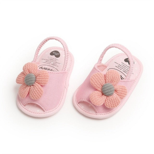 Newborn Baby Girls Shoes Bow Breathable Anti-Slip Summer Shoes Sandals Toddler Soft Soled First Walkers Shoe