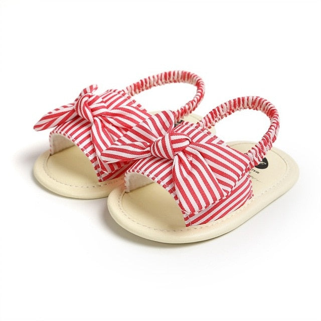 Newborn Baby Girls Shoes Bow Breathable Anti-Slip Summer Shoes Sandals Toddler Soft Soled First Walkers Shoe