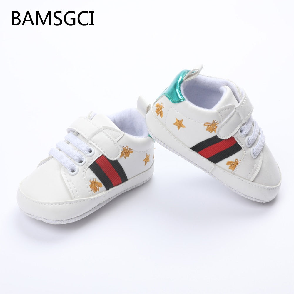 BAMSGCI fashion Kids Baby Shoes Newborn Baby Boys Girls Toddlers Shoes Sports Sneakers Non-Slip Breathable Soft Sole 0-18 Months