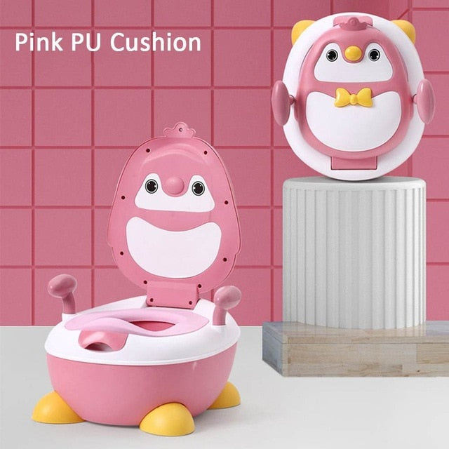 Baby Boy Children's Pot Cute Penguin Ajustable Height Baby Potty Training Seat Portable Toilet for Babies Girls Infantil