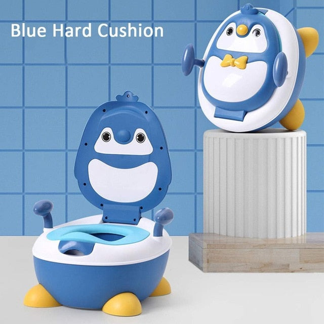 Baby Boy Children's Pot Cute Penguin Ajustable Height Baby Potty Training Seat Portable Toilet for Babies Girls Infantil