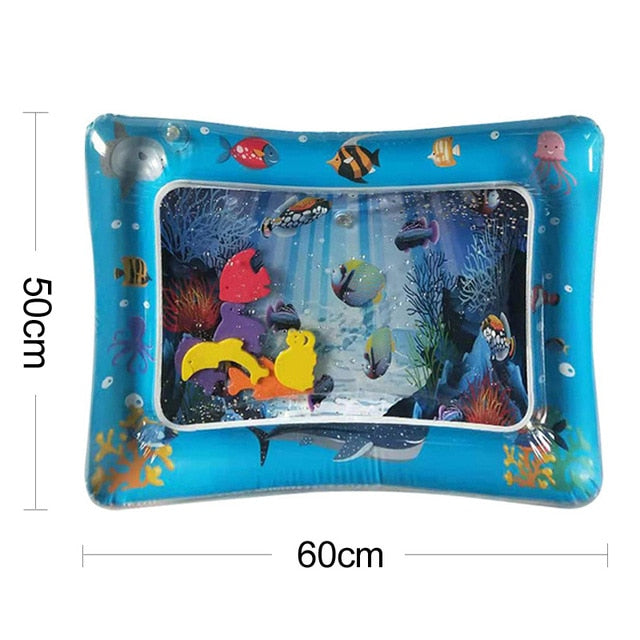 Baby Kids Water Play Mat Inflatable PVC Infant Tummy Time Playmat Toddler Water Pad For Baby Fun Activity Play Center