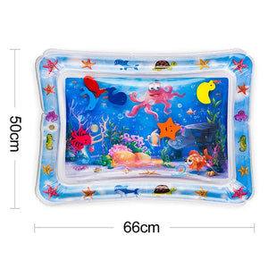 Baby Kids Water Play Mat Inflatable PVC Infant Tummy Time Playmat Toddler Water Pad For Baby Fun Activity Play Center