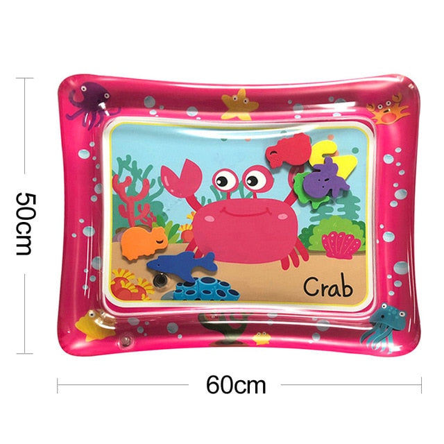 Baby Kids Water Play Mat Inflatable PVC Infant Tummy Time Playmat Toddler Water Pad For Baby Fun Activity Play Center