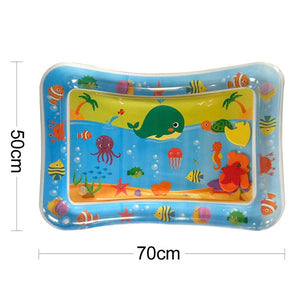 Baby Kids Water Play Mat Inflatable PVC Infant Tummy Time Playmat Toddler Water Pad For Baby Fun Activity Play Center