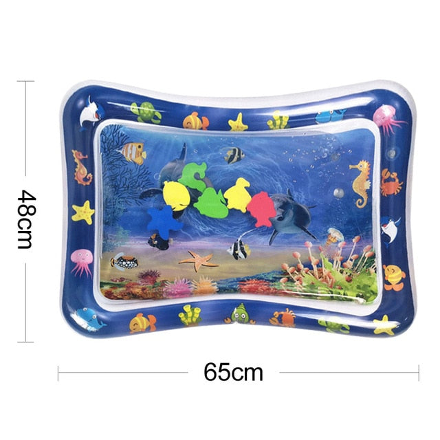 Baby Kids Water Play Mat Inflatable PVC Infant Tummy Time Playmat Toddler Water Pad For Baby Fun Activity Play Center