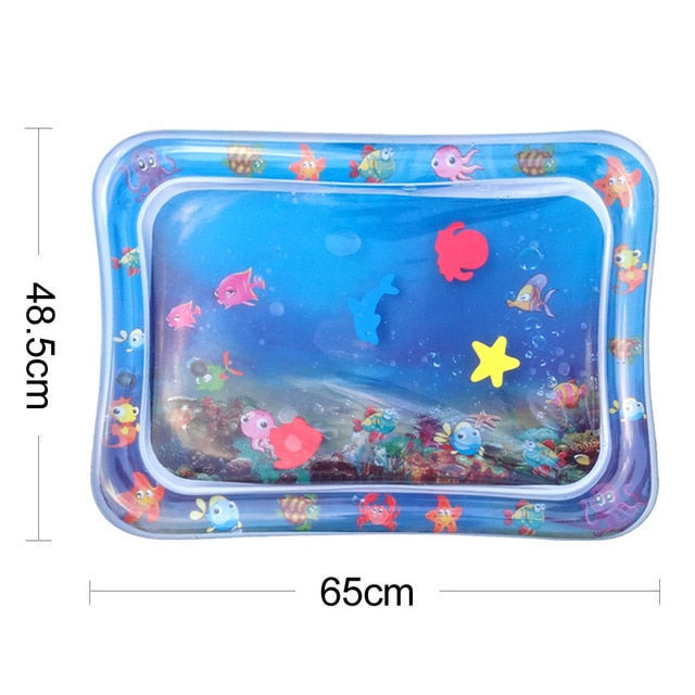 Baby Kids Water Play Mat Inflatable PVC Infant Tummy Time Playmat Toddler Water Pad For Baby Fun Activity Play Center