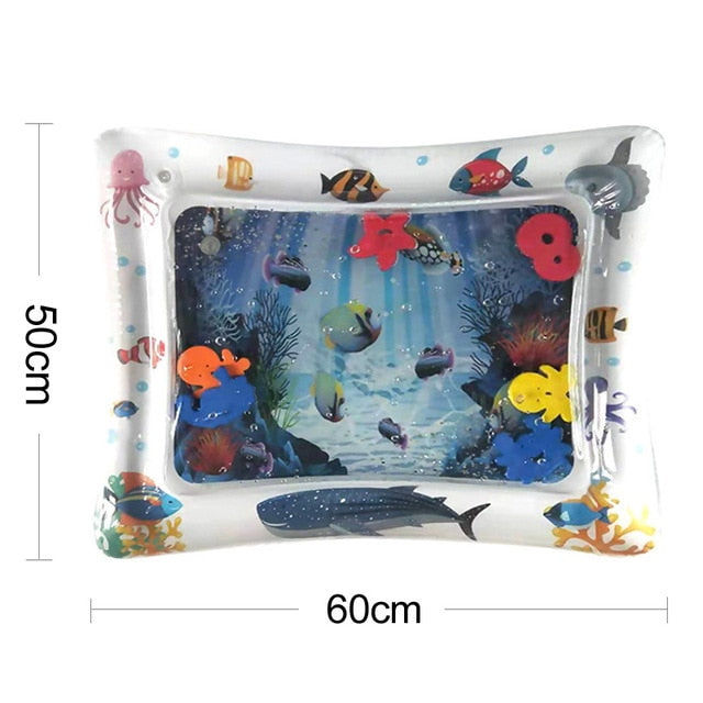 Baby Kids Water Play Mat Inflatable PVC Infant Tummy Time Playmat Toddler Water Pad For Baby Fun Activity Play Center