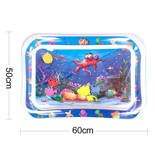 Baby Kids Water Play Mat Inflatable PVC Infant Tummy Time Playmat Toddler Water Pad For Baby Fun Activity Play Center