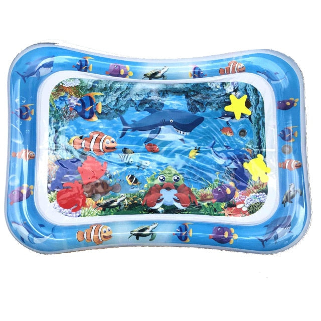 Baby Kids Water Play Mat Inflatable PVC Infant Tummy Time Playmat Toddler Water Pad For Baby Fun Activity Play Center