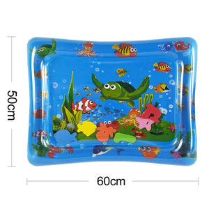 Baby Kids Water Play Mat Inflatable PVC Infant Tummy Time Playmat Toddler Water Pad For Baby Fun Activity Play Center