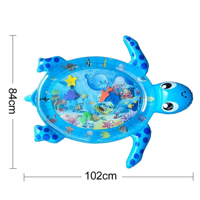 Baby Kids Water Play Mat Inflatable PVC Infant Tummy Time Playmat Toddler Water Pad For Baby Fun Activity Play Center