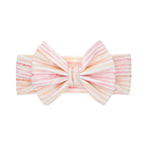 Children Floral Print Bow Wide Hair Head Band Headdress Accessories Baby Newborn Headband Headwear Headwrap Accessories Gifts