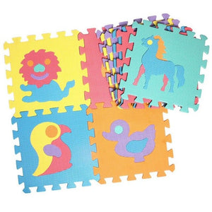 10Pcs Animal Pattern Foam Puzzle Kids Rug Carpet Split Joint EVA baby Play Mat Indoor Soft activity Puzzle Mats