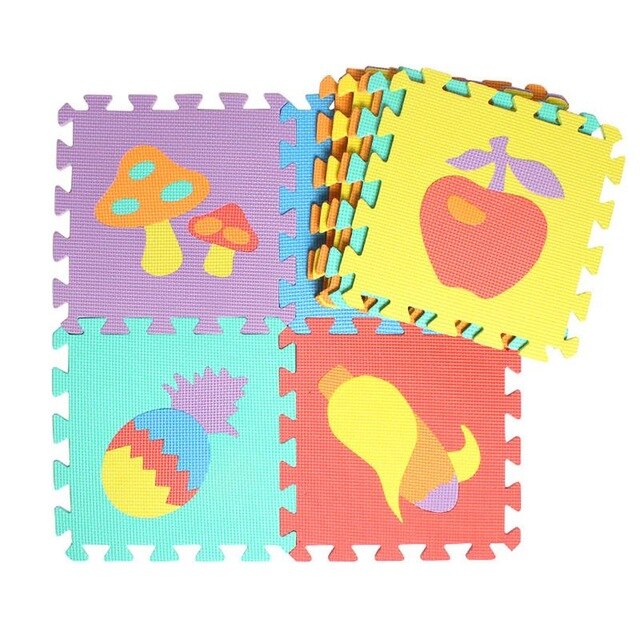 10Pcs Animal Pattern Foam Puzzle Kids Rug Carpet Split Joint EVA baby Play Mat Indoor Soft activity Puzzle Mats