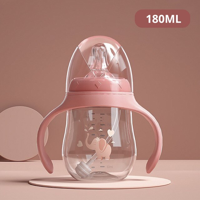 Baby Bottles Newborn Infant Straw Drinking Cup Kid Milk Feeding Bottle For Baby Water Juice Dual-use Baby Bottle Feeder BPA Free