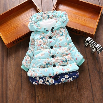 Winter Baby Jackets For Girls Clothes Baby Clothing Kids Hooded Coats Toddler Warm Minnie Mickey Jacket Infant Boys Outerwear