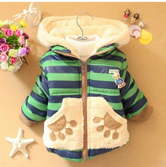 Winter Baby Jackets For Girls Clothes Baby Clothing Kids Hooded Coats Toddler Warm Minnie Mickey Jacket Infant Boys Outerwear